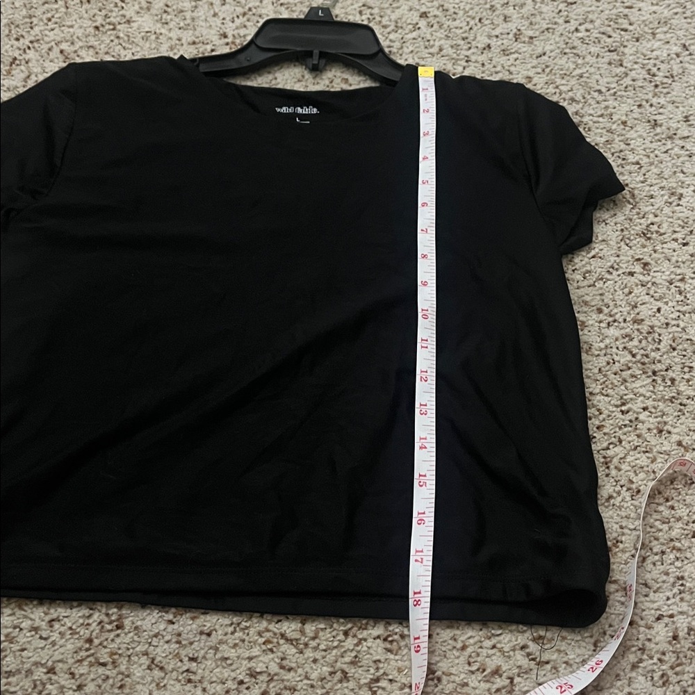 Wild Fable Black Short Sleeve cropped tee shirt - Picture 6 of 6